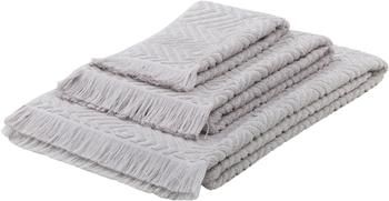 Handtuch-Set Jacqui mit Hoch-Tief-Muster, 3-tlg.