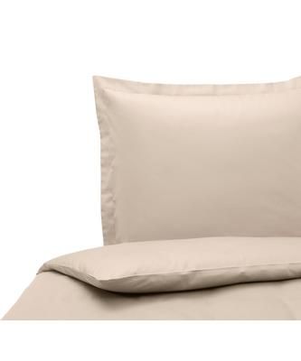 Parure copripiumino in raso di cotone taupe Premium