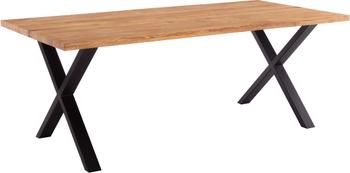 Tavolo da pranzo con piano in legno massiccio Montpellier, 200x95 cm