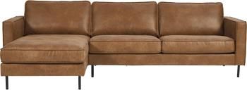 Ecksofa Hunter aus recyceltem Leder in Braun
