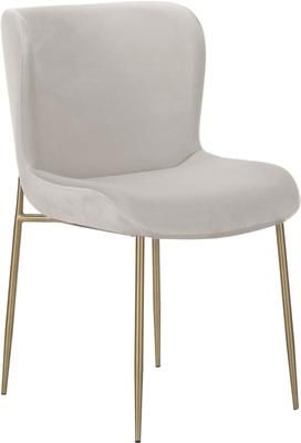 Chaise en velours rembourrée Tess