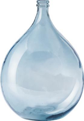 Vase de sol en verre recyclé bleu Dante