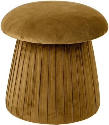 Pouf en velours brun Roberta