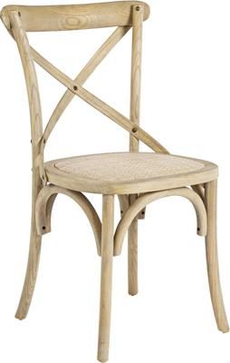 Silla de madera Cross, estilo rústico