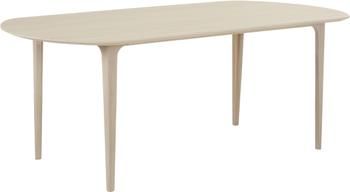 Table ovale massif bois de chêne clair Archie, 200 x 100