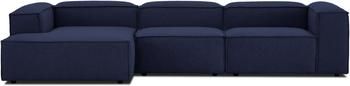 Modulaire hoekbank Lennon in blauw