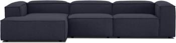Canapé d'angle modulable bleu Lennon