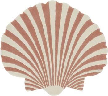 Handgetufteter Wollteppich Shellie in Muschel-Form