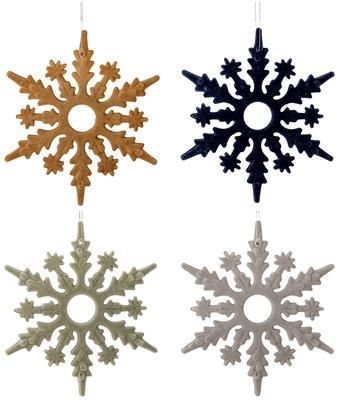 Komplet ozdób choinkowych Snowflakes, 4 elem.