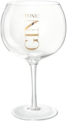 Gin Tonic glazenset met tekst, 4-delig