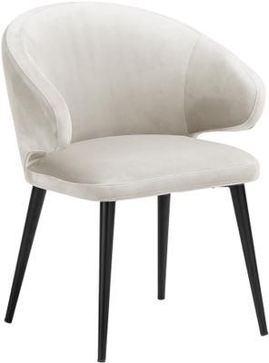 Fluwelen armstoel Celia in modern design