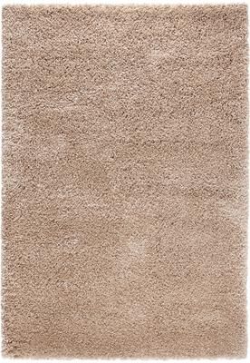 Flauschiger Hochflor-Teppich Venice in Braun