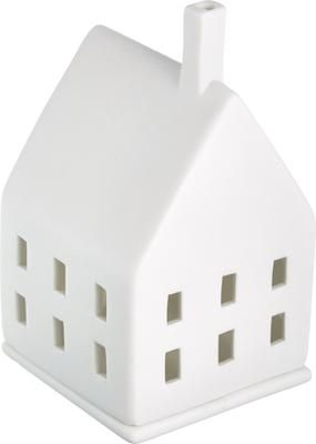 Photophore maison porcelaine blanc Living