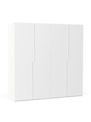 Guardaroba bianco componibile ad ante girevoli Leon, larg. 200 cm, diverse varianti