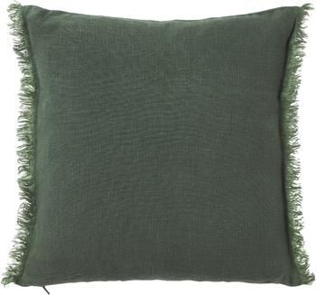 Housse de coussin lin vert foncé Luana