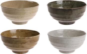 Set 4 ciotole in stile giapponese fatte a mano Japan
