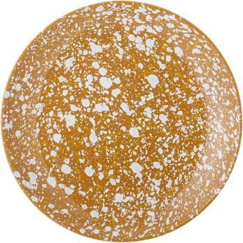 Assiette plate émail moucheté Carmel, 2 pièces