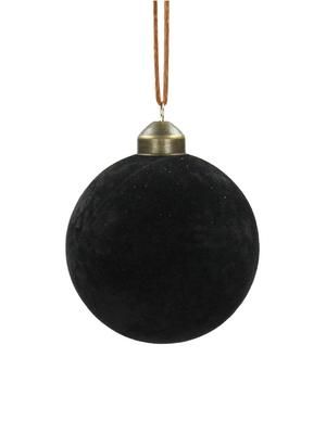Fluwelen kerstballen fluweel Ø 8 cm, 6 stuks
