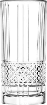 Bicchiere di cristallo tipo long drink con rilievo Brillante 6 pz
