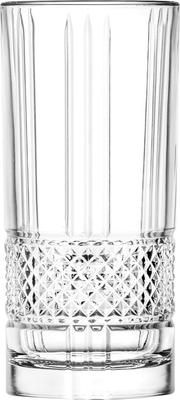 Verre à long drink en cristal avec relief Brillante, 6 pièces