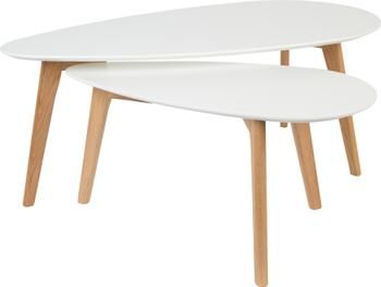 Ovales Couchtisch-Set Nordic, 2-tlg.