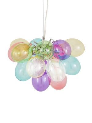 Suspension design grappe à sphères multiples en verre multicolores Solo