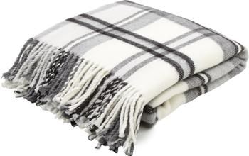 Plaid à carreaux et franges Neva