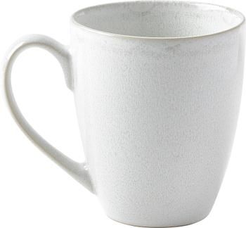 Tasse à café faïence émaillée blanche Gemma, 2 pièces