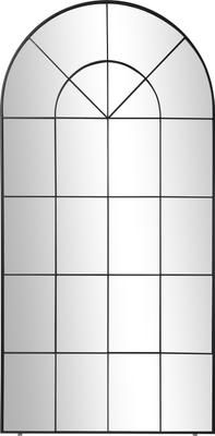 Anlehnspiegel Clarita in Fensteroptik mit schwarzem Metallrahmen