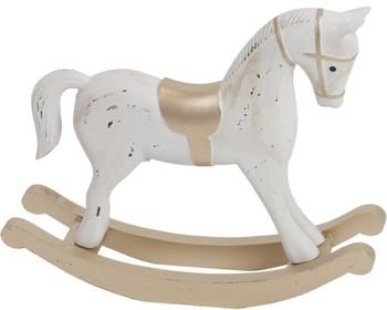 Decoratief figuurtje Horse in wit H 32 cm