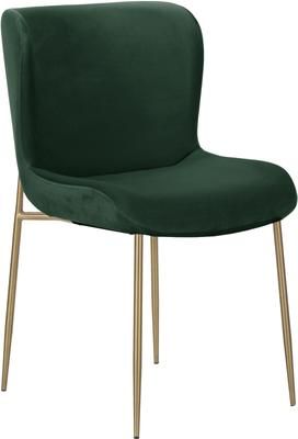 Chaise en velours rembourrée Tess