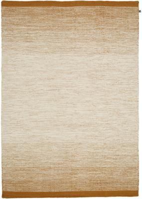 Handgewebter Wollteppich Lule mit Farbverlauf in Beige/Gelb