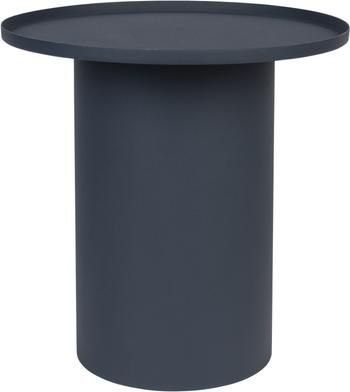 Table d'appoint ronde en métal bleu foncé Sverre