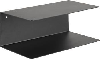 Étagère murale en métal noir Neptun, 2 pièces