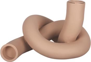 Kerzenhalter Knot aus Keramik in Ecru