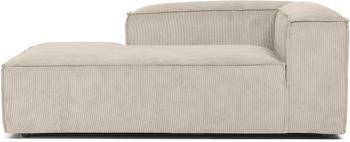 Méridienne modulable velours côtelé beige Lennon