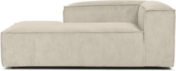 Méridienne modulable velours côtelé beige Lennon