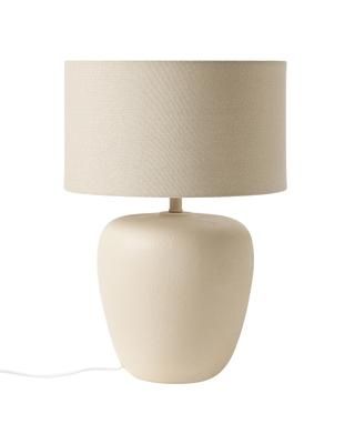 Große Keramik-Tischlampe Eileen in Beige