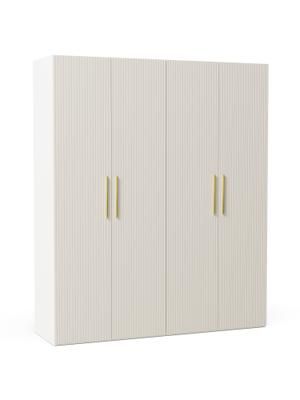 Armadio componibile beige con ante battenti Simone, larg. 200 cm, in diverse varianti