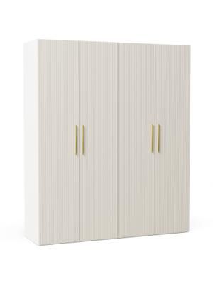 Modularer Drehtürenschrank Simone in Beige, 200 cm Breite, mehrere Varianten