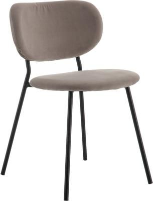 Silla tapizada en terciopelo Elyse, apilable
