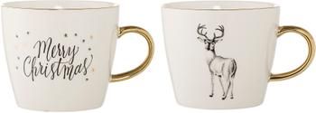 Tasse à café en grès pour hiver Noel, 2 élém.