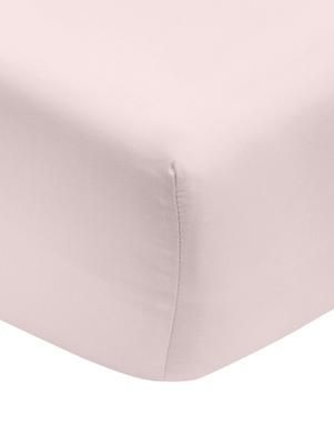 Drap-housse satin de coton bio rose Premium