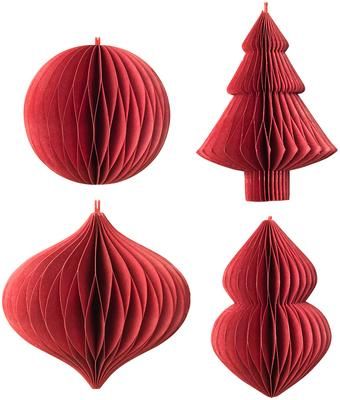 Adornos navideños Viola, 4 uds.