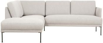 Ecksofa Fluente in Beige mit Metall-Füßen
