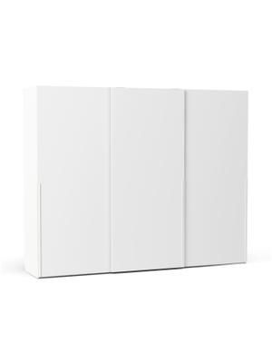 Armadio bianco componibile con ante scorrevoli Leon, larg. 300 cm, diverse varianti