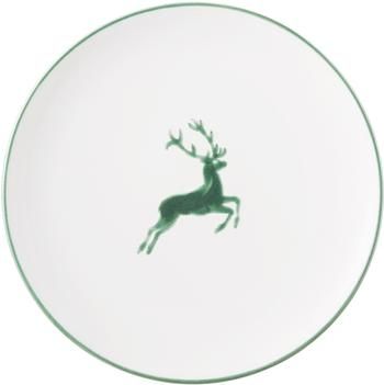 Handbemalter Speiseteller Classic Grüner Hirsch