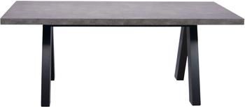 Mesa de comedor extensible efecto cemento Apex, 200 x 100 cm