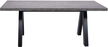 Table extensible aspect béton Apex, 200 - 250 x 100 cm