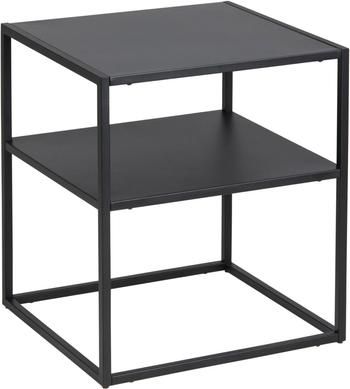 Tavolino in metallo nero con ripiano Neptun